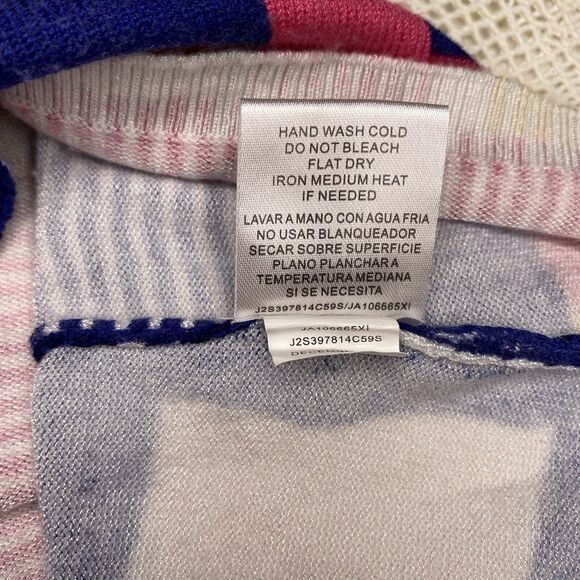 JOSEPH A Tunic Sweater Geometric Colorblock Lightweight Artsy Colorful Womens L - Picture 10 of 10